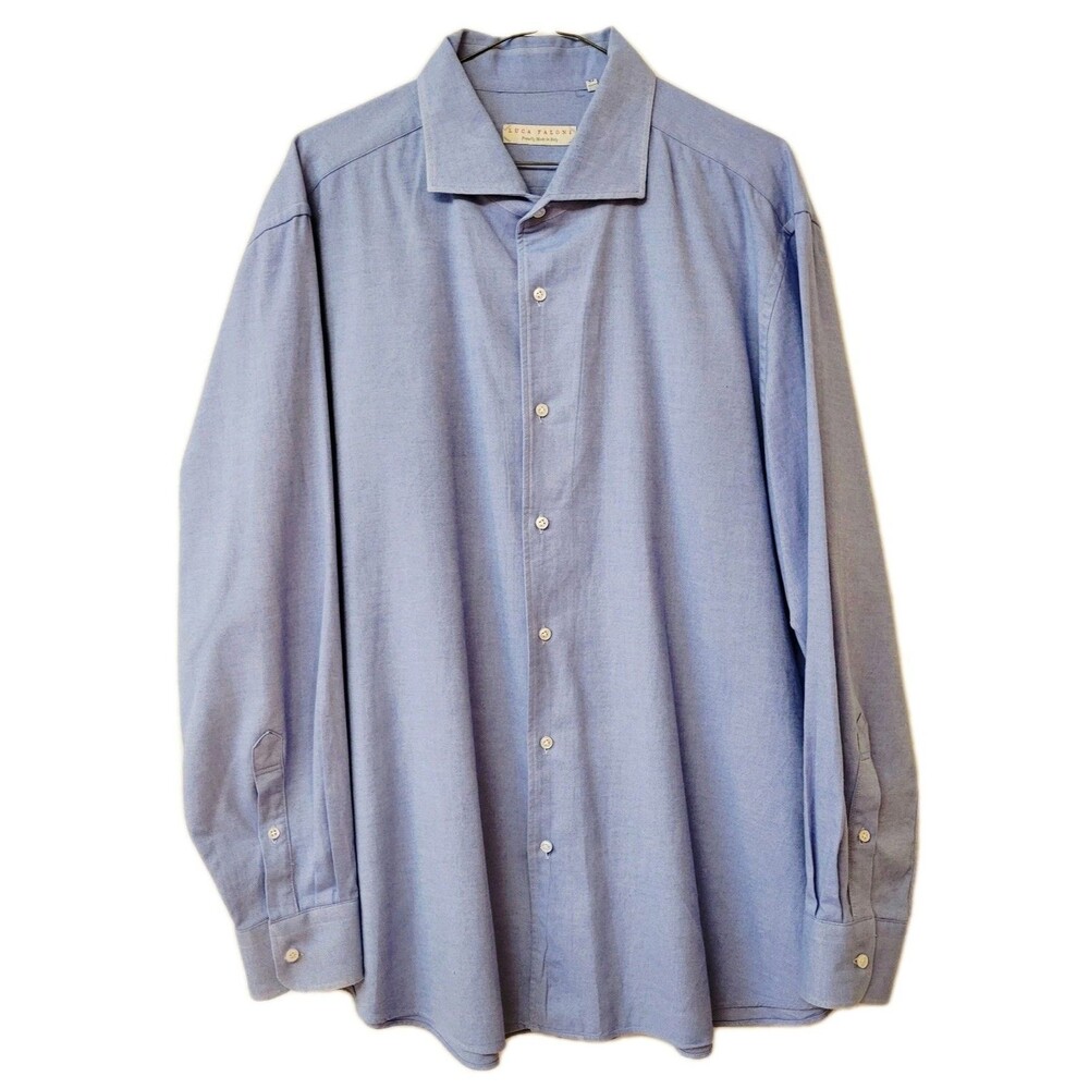 Luca Faloni Made In Italy Slim Fit Mens Size 18/45 Casual Shirts